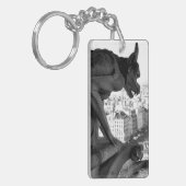 Notre Dame Gothic Gargoyle Waterbestendige Sleutel Sleutelhanger (Voorkant Links)