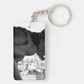 Notre Dame Gothic Gargoyle Waterbestendige Sleutel Sleutelhanger (achterkant)