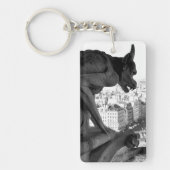 Notre Dame Gothic Gargoyle Waterbestendige Sleutel Sleutelhanger (Voorkant)