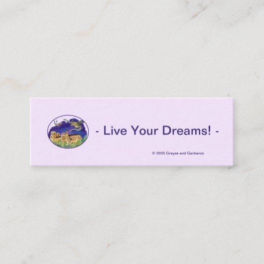 Notre Dame Horizontale Bladwijzer (Bulk) - Dromen Mini Visitekaartje (Voorkant)