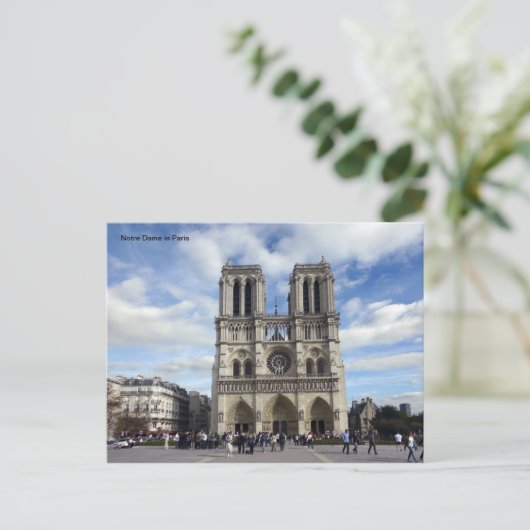 Notre Dame in Parijs Briefkaart (Staand voorkant)