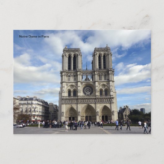 Notre Dame in Parijs Briefkaart (Voorkant)
