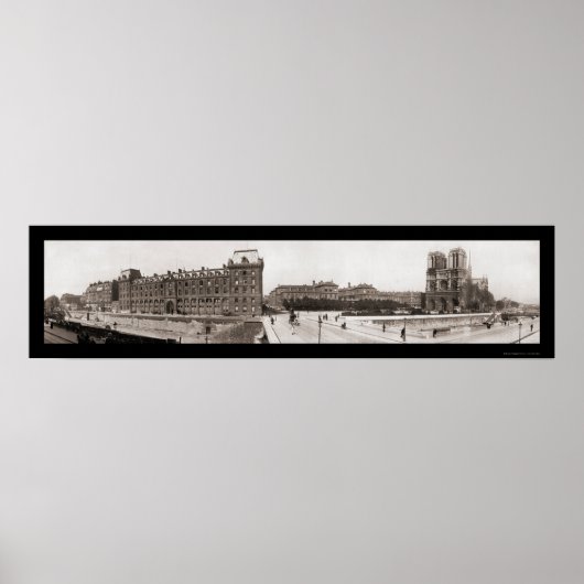 Notre Dame in Parijs Foto 1909 Poster (Voorkant)
