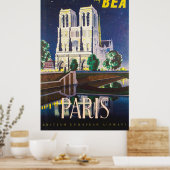  Notre Dame Kathedraal BEA Londen Reizen Poster (Keuken)