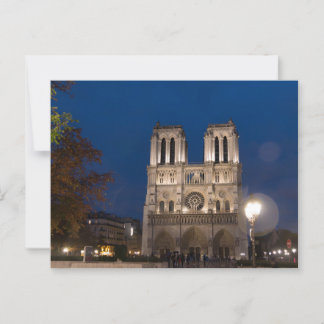 Notre Dame kathedraal bij nacht, Parijs Briefkaart