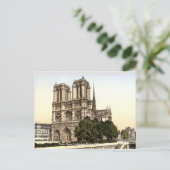 Notre Dame kathedraal c1890,  Franse prent Briefkaart (Staand voorkant)