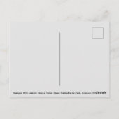 Notre Dame kathedraal c1890,  Franse prent Briefkaart (Achterkant)