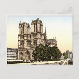 Notre Dame kathedraal c1890,  Franse prent Briefkaart