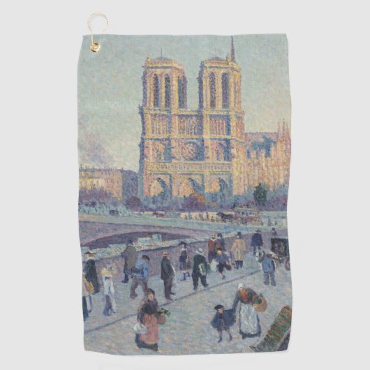 Notre Dame Kathedraal Parijs Frankrijk Classic Sch Golfhanddoek (Voorkant)