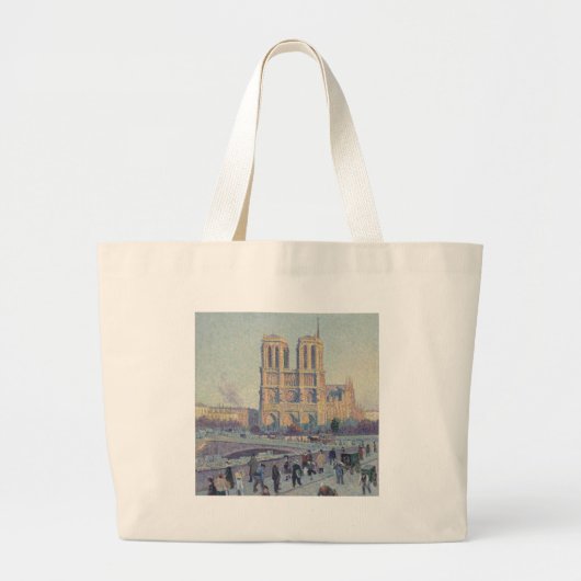 Notre Dame Kathedraal Parijs Frankrijk Classic Sch Grote Tote Bag (Voorkant)