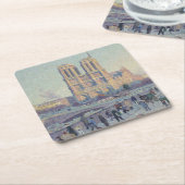 Notre Dame Kathedraal Parijs Frankrijk Classic Sch Kartonnen Onderzetters (Schuin)