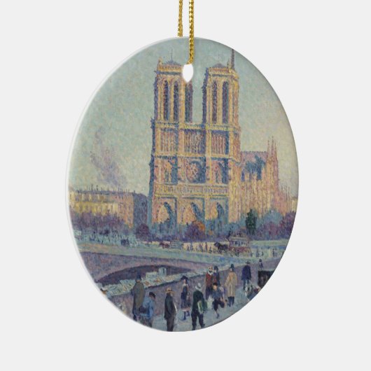 Notre Dame Kathedraal Parijs Frankrijk Classic Sch Keramisch Ornament (Rechts)