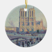 Notre Dame Kathedraal Parijs Frankrijk Classic Sch Keramisch Ornament (Voorkant)