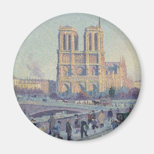 Notre Dame Kathedraal Parijs Frankrijk Classic Sch Magneet (Voorkant)