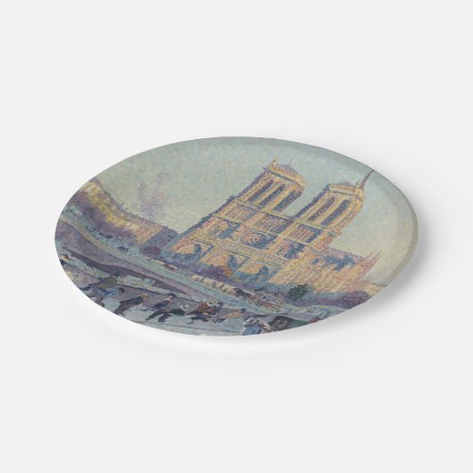 Notre Dame Kathedraal Parijs Frankrijk Classic Sch Papieren Bordje (Gekanteld)