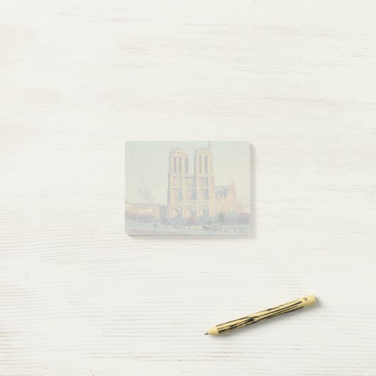 Notre Dame Kathedraal Parijs Frankrijk Classic Sch Post-it® Notes (Op bureau)