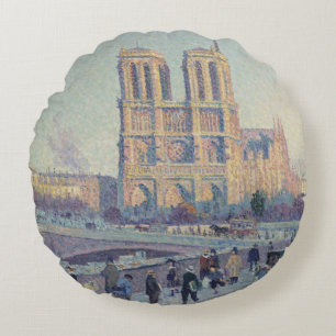 Notre Dame Kathedraal Parijs Frankrijk Classic Sch Rond Kussen