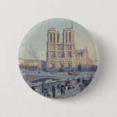 Notre Dame Kathedraal Parijs Frankrijk Classic Sch Ronde Button 5,7 Cm (Voorkant)