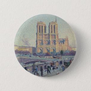 Notre Dame Kathedraal Parijs Frankrijk Classic Sch Ronde Button 5,7 Cm