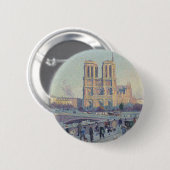 Notre Dame Kathedraal Parijs Frankrijk Classic Sch Ronde Button 5,7 Cm (Voorkant /achterkant)