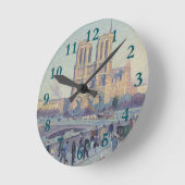 Notre Dame Kathedraal Parijs Frankrijk Classic Sch Ronde Klok (Hoek)