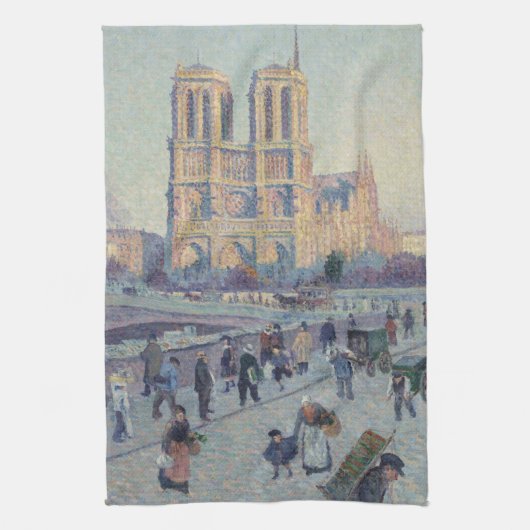 Notre Dame Kathedraal Parijs Frankrijk Classic Sch Theedoek (Verticaal)