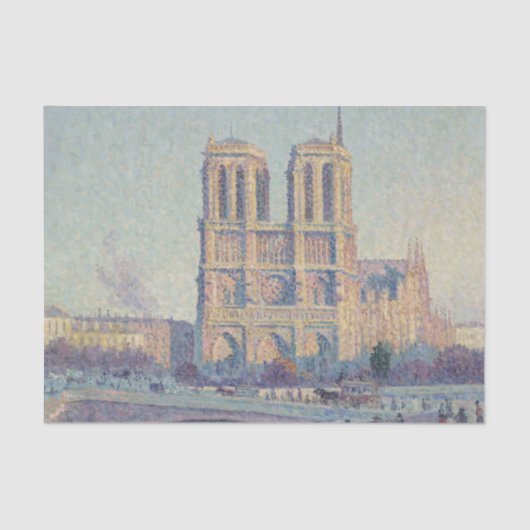 Notre Dame Kathedraal Parijs Frankrijk Classic Sch Tissuepapier (Voorkant)