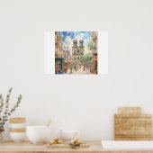 Notre Dame Kathedraal Parijs Scene Art Poster (Keuken)