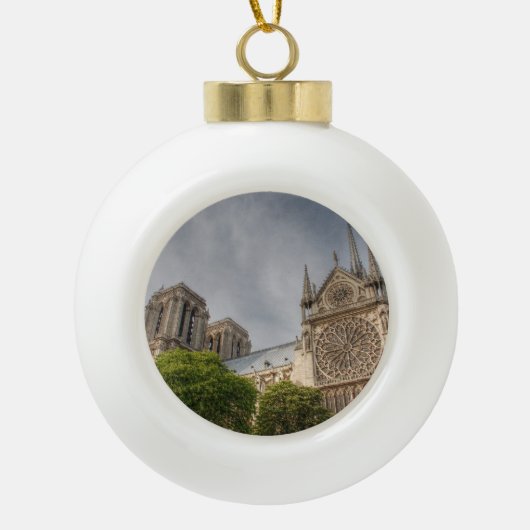 Notre Dame Keramische Bal Ornament (Voorkant)