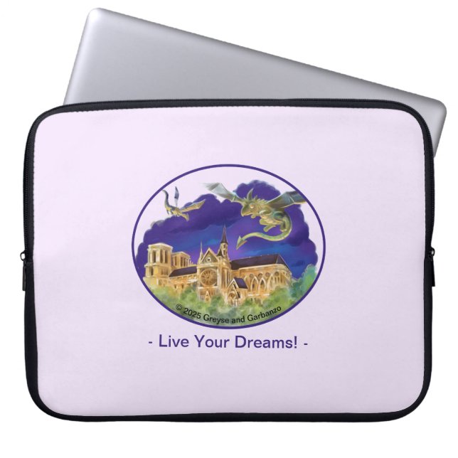 Notre Dame Laptop Sleeve - Dromen (Diverse Maten) (Voorkant)
