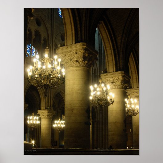 Notre Dame licht de manier druk Poster (Voorkant)