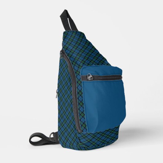 Notre Dame Marching Guard Schotse clan Tartan Sling Bag (Linkerhoek)
