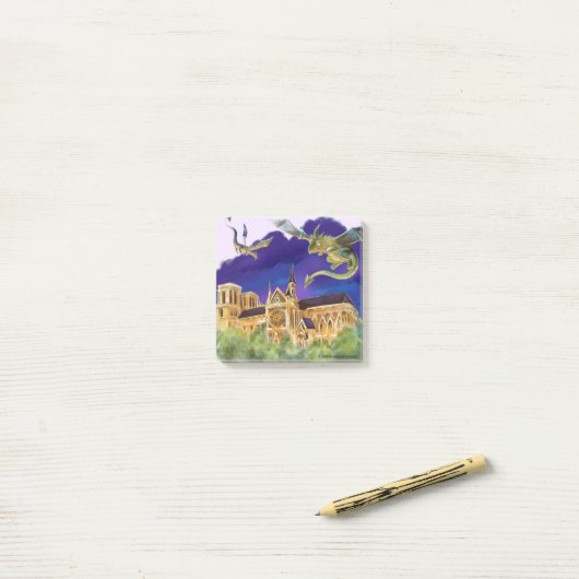 Notre Dame Notities 3 "x 3" Post-it® Notes (Op bureau)