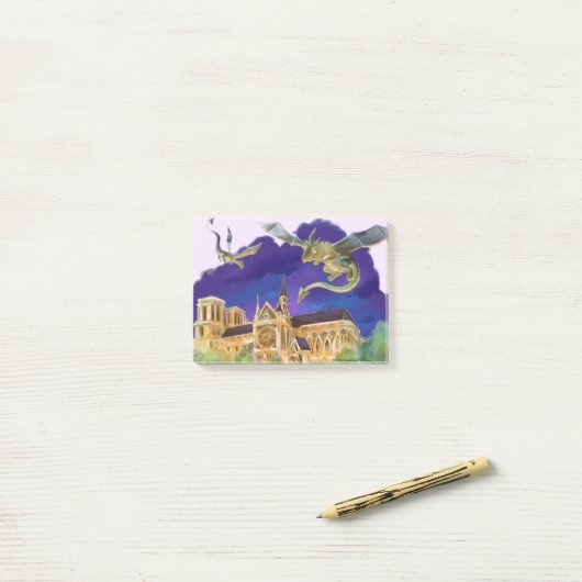 Notre Dame Notities 4 "x 3" Post-it® Notes (Op bureau)