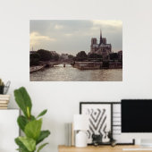 Notre Dame op de Seine Poster (Thuiskantoor)