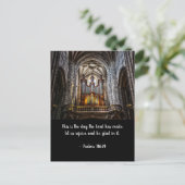 Notre Dame Organ en Psalms Verse Briefkaart (Staand voorkant)