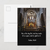 Notre Dame Organ en Psalms Verse Briefkaart (Voorkant / Achterkant)