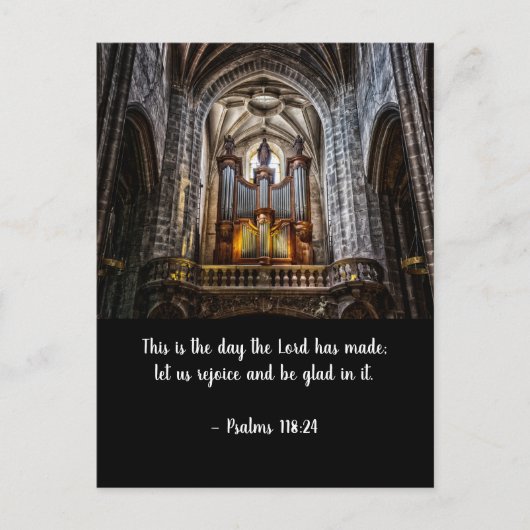 Notre Dame Organ en Psalms Verse Briefkaart (Voorkant)
