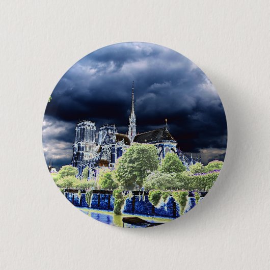 Notre Dame, Parijs 4 Ronde Button 5,7 Cm (Voorkant)