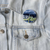 Notre Dame, Parijs 4 Ronde Button 5,7 Cm (In situ)
