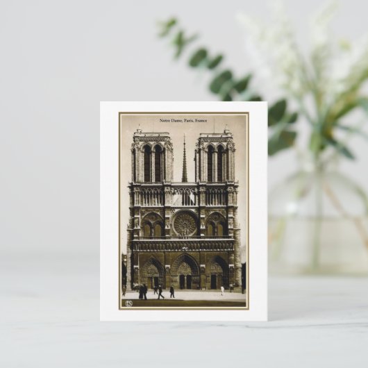 Notre Dame, Parijs, Frankrijk, Briefkaart (Staand voorkant)