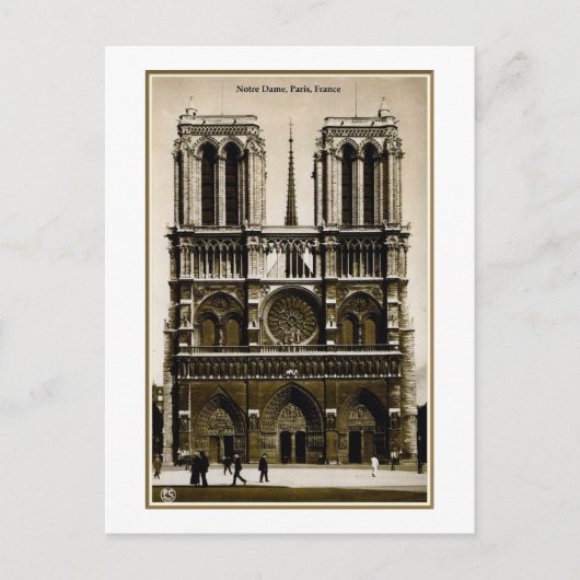 Notre Dame, Parijs, Frankrijk,  Briefkaart (Voorkant)