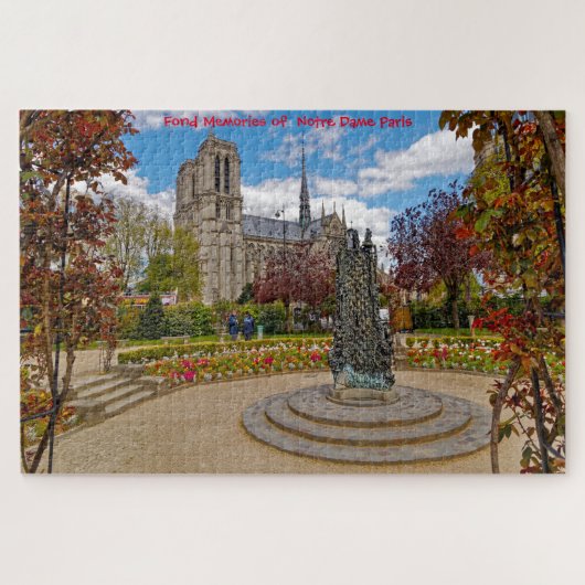 Notre Dame Parijs. Legpuzzel (Horizontaal)