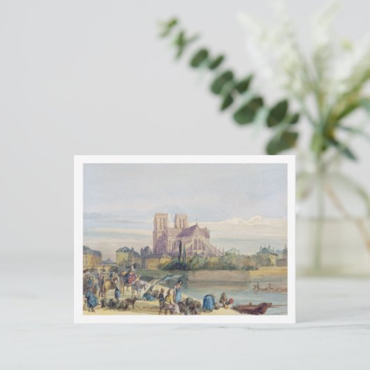 Notre Dame, Parijs (w/c op papier) Briefkaart (Staand voorkant)