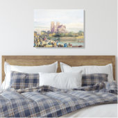 Notre Dame, Parijs (w/c op papier) Canvas Afdruk (Insitu (Slaapkamer))