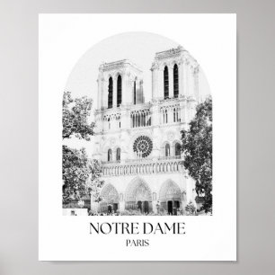 Notre Dame Paris Arch fotoprint Poster