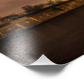 Notre Dame Paris bij nacht - Foto Afdruk (Hoek)