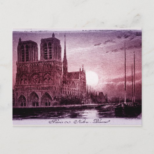 Notre Dame Paris Briefkaart (Voorkant)