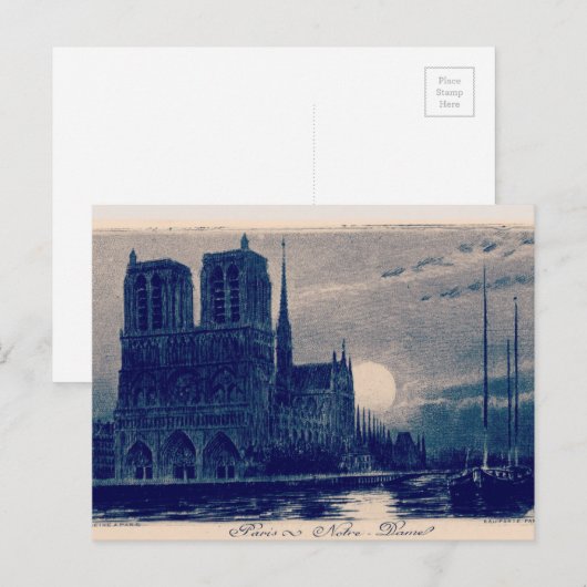 Notre Dame Paris Briefkaart (Voorkant / Achterkant)