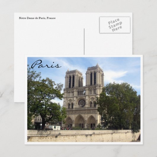 Notre Dame Paris Briefkaart (Voorkant / Achterkant)